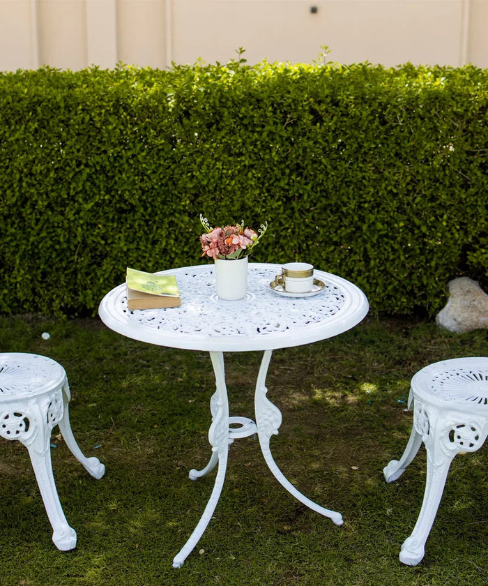 Virasat Cast Aluminium Garden Patio Seating 2 Chair and 1 Table Set-VIRASAT FURNITURE & FURNISHING