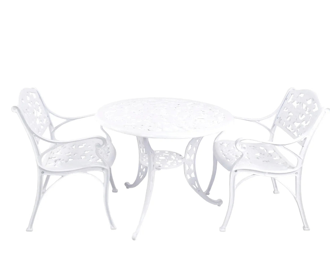 Virasat Lenz Cast Aluminium Garden Patio Seating 2 Chair and 1 Table Set