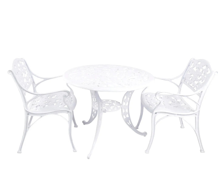 Virasat Lenz Cast Aluminium Garden Patio Seating 2 Chair and 1 Table Set