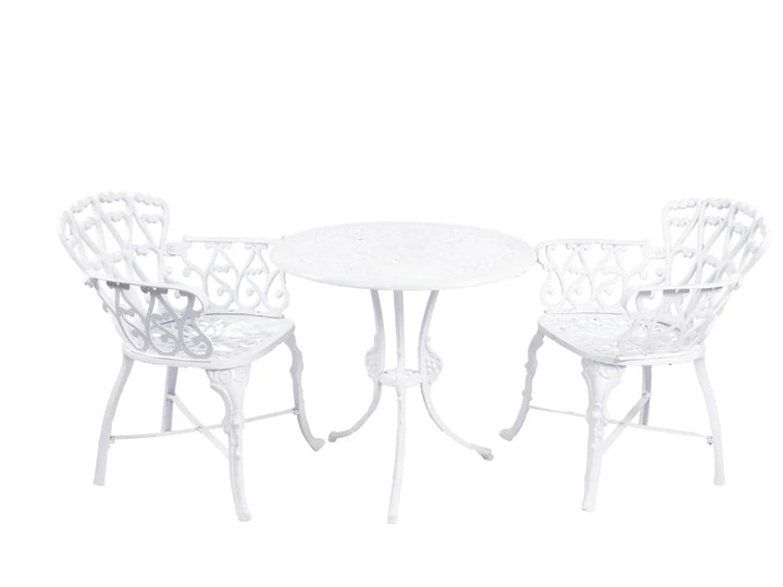 Virasat Rino Cast Aluminium Garden Patio Seating 2 Chair and 1 Table Set