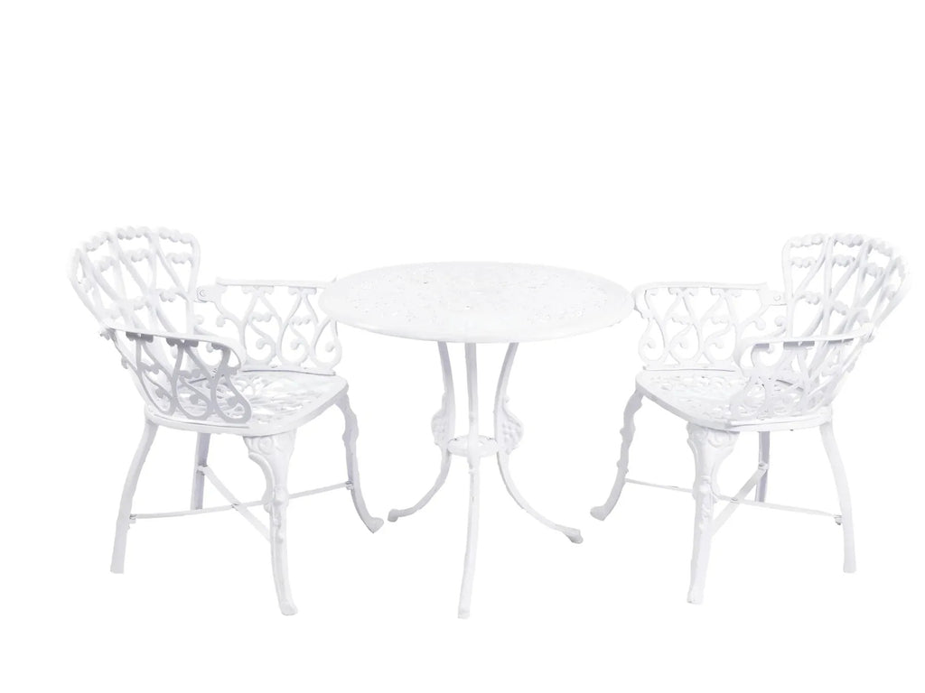 Virasat Cast Aluminium Garden Patio Seating 2 Chair and 1 Table Set-VIRASAT FURNITURE & FURNISHING