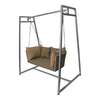 Virasat Double Seater Hanging Swing With Stand For Balcony, Garden Swing (Beige) Braided & Rope-VIRASAT FURNITURE & FURNISHING