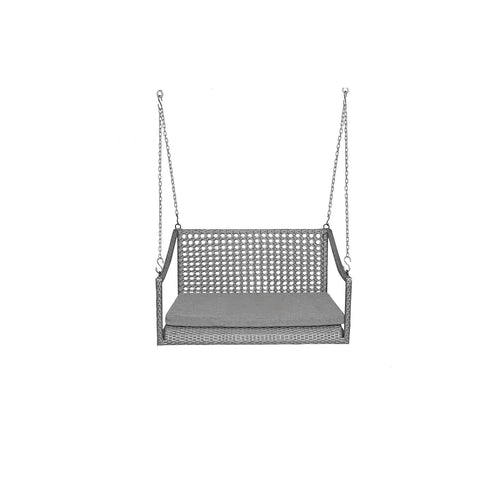 Virasat Double Seater Hanging Swing Without Stand For Balcony, Garden Swing (Grey)-VIRASAT FURNITURE & FURNISHING