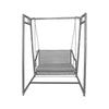 Virasat Double Seater Hanging Swing With Stand Grey-VIRASAT FURNITURE & FURNISHING