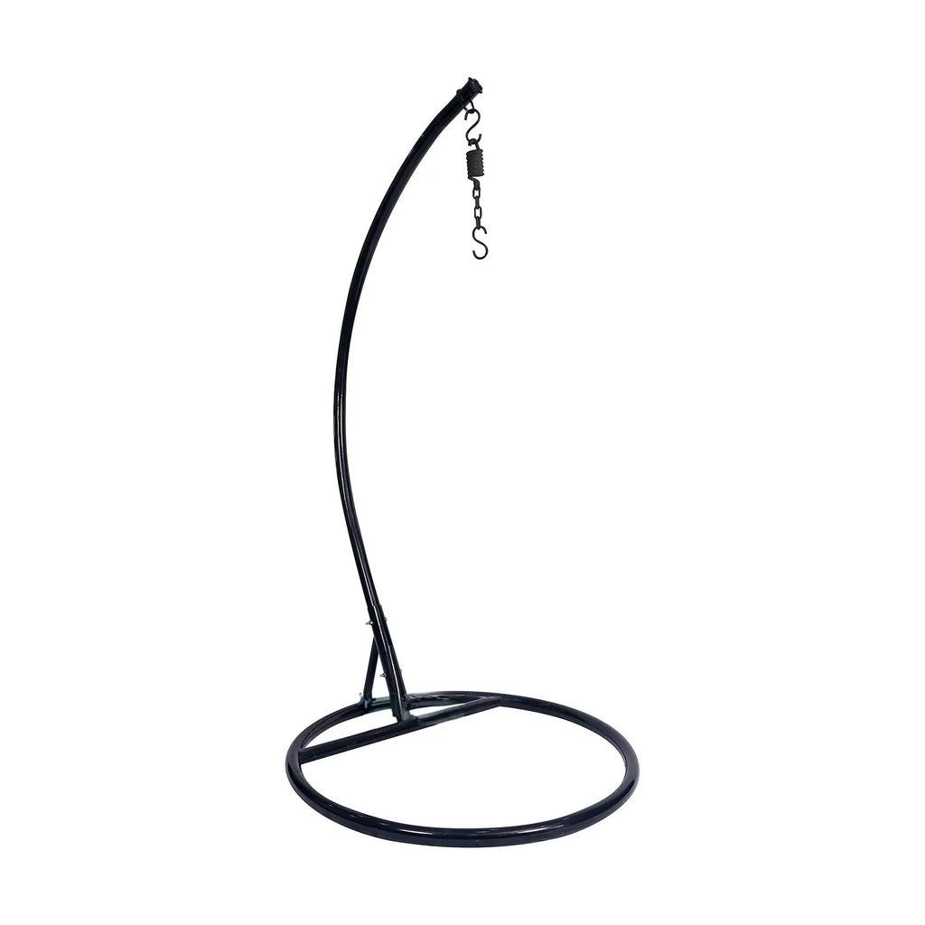 Virasat Single Seater Hanging Swing With Stand For Balcony , Garden Swing (Dark Brown)-VIRASAT FURNITURE & FURNISHING