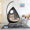 Virasat Single Seater Hanging Swing With Stand For Balcony , Garden Swing (Dark Brown)-VIRASAT FURNITURE & FURNISHING