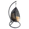 Virasat Single Seater Hanging Swing With Stand For Balcony, Garden Swing (Dark Brown)-VIRASAT FURNITURE & FURNISHING