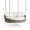 Virasat Three Seater Hanging Swing Without Stand For Balcony, Garden Swing (Brown)-VIRASAT FURNITURE & FURNISHING