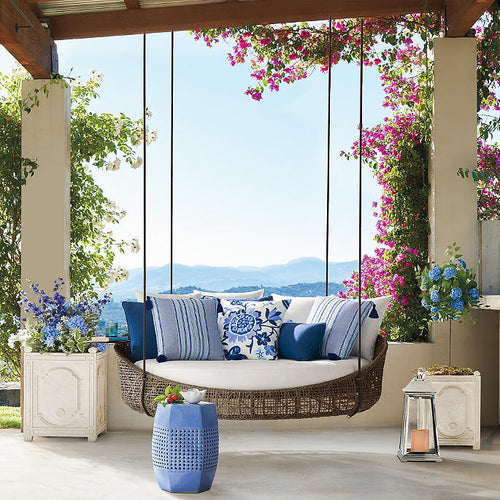 Virasat Three Seater Hanging Swing Without Stand For Balcony, Garden Swing (Brown)-VIRASAT FURNITURE & FURNISHING