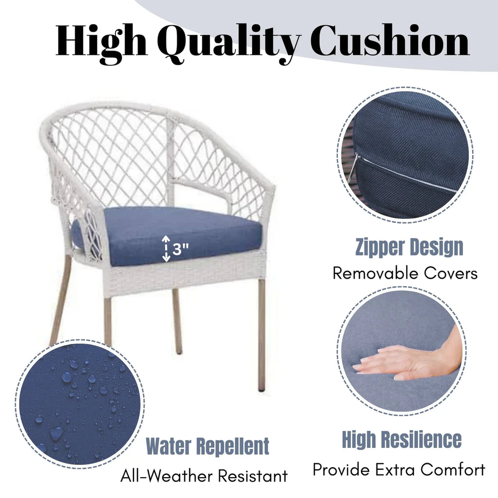 VIRASAT FURNITURE 3-Piece Outdoor Rattan Wicker Patio Set