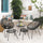 VIRASAT FURNITURE LUNG OUTDOOR PATIO SEATING SET 2 CHAIRS AND 1 TABLE SET (BLACK)