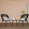 Virasat Outdoor Patio Seating Set 2 Chairs and 1 Table Set Braided & Rope-VIRASAT FURNITURE & FURNISHING