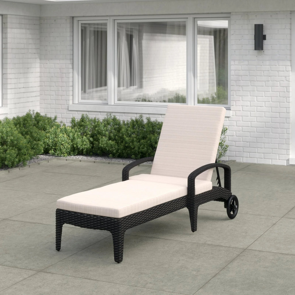 Virasat Outdoor Swimming Poolside Lounger (Black)-VIRASAT FURNITURE & FURNISHING