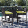 Virasat Outdoor Patio Bar Sets 4 Chairs and 1 Table (Dark Brown)-VIRASAT FURNITURE & FURNISHING