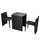 Virasat Outdoor Patio Seating Set 2 Chairs and 1 Table Set (Black)-VIRASAT FURNITURE & FURNISHING