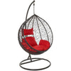 Virasat Single Seater Hanging Swing With Stand For Balcony, Garden (Black)-VIRASAT FURNITURE & FURNISHING