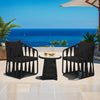 VIRASAT FURNITURE VARQO OUTDOOR PATIO SEATING SET 2 CHAIRS AND 1 TABLE SET (CREAM) BRAIDED & ROPE