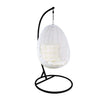 Virasat Single Seater Hanging Swing With Stand For Balcony, Garden Swing (White)-VIRASAT FURNITURE & FURNISHING