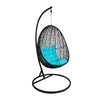 Virasat Single Seater Hanging Swing With Stand For Balcony, Garden Swing (Black)-VIRASAT FURNITURE & FURNISHING