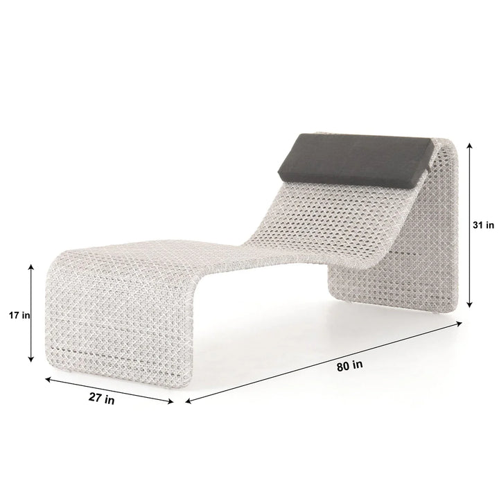 Virasat Grood Outdoor Swimming Poolside Lounger (White)