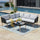 VIRASAT FURNITURE L-SHAPE OUTDOOR ROPE SOFA SET 6-SEATER WITH CENTER TABLE (GREY)