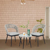 Virasat Outdoor Patio Seating Set 2 Chairs and 1 Table Set Braided & Rope-VIRASAT FURNITURE & FURNISHING