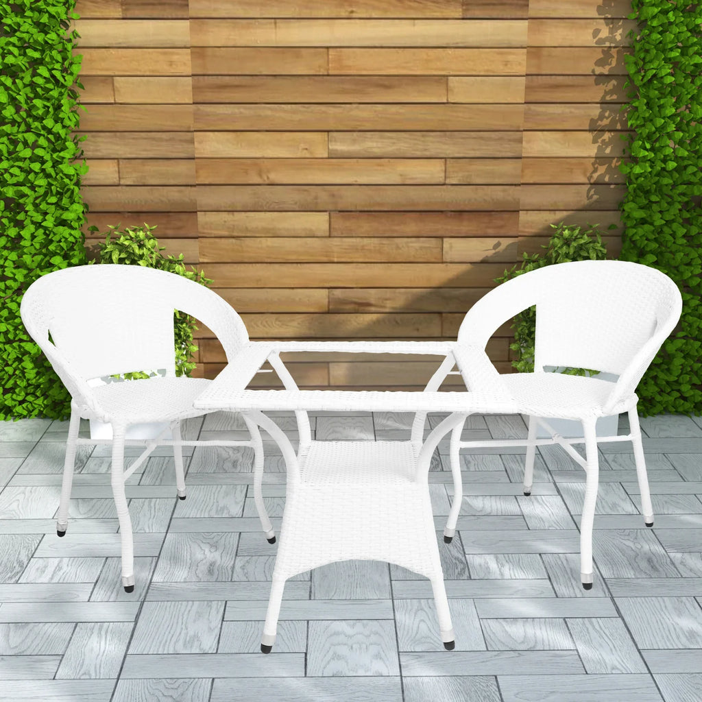 Virasat Outdoor Patio Seating Set 2 Chairs and 1 Table Set-VIRASAT FURNITURE & FURNISHING