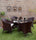 Virasat Outdoor Patio Seating Set 4 Chairs and 1 Table Set (Dark Brown)-VIRASAT FURNITURE & FURNISHING