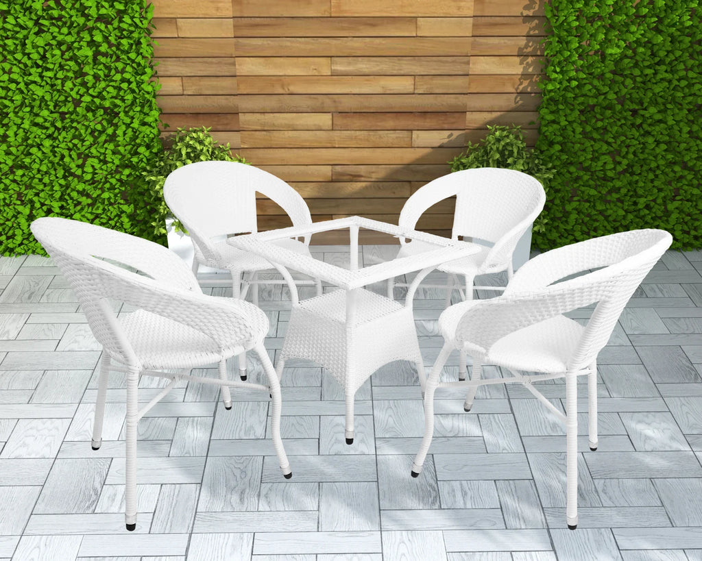 Virasat Outdoor Patio Seating Set 4 Chairs and 1 Table Set-VIRASAT FURNITURE & FURNISHING