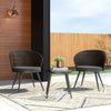 Virasat Outdoor Patio Seating Set 2 Chairs and 1 Table Set (Black + Brown)-VIRASAT FURNITURE & FURNISHING