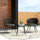 Virasat Outdoor Patio Seating Set 2 Chairs and 1 Table Set (Black + Brown)-VIRASAT FURNITURE & FURNISHING
