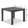 Virasat Outdoor Patio Seating Set 4 Chairs and 1 Table Set (Dark Grey) Braided & Rope-VIRASAT FURNITURE & FURNISHING