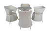 Virasat Outdoor Patio Seating Set 4 Chairs and 1 Table Set (White)-VIRASAT FURNITURE & FURNISHING