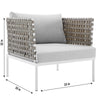 Virasat Outdoor Patio Seating Set 2 Chairs and 1 Table Set (White) Braided & Rope-VIRASAT FURNITURE & FURNISHING