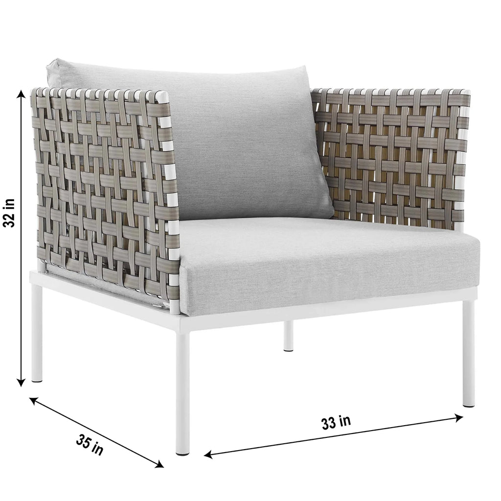 Virasat Outdoor Patio Seating Set 2 Chairs and 1 Table Set (White) Braided & Rope-VIRASAT FURNITURE & FURNISHING