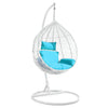 Virasat Single Seater Hanging Swing With Stand For Balcony, Garden Swing (White)-VIRASAT FURNITURE & FURNISHING