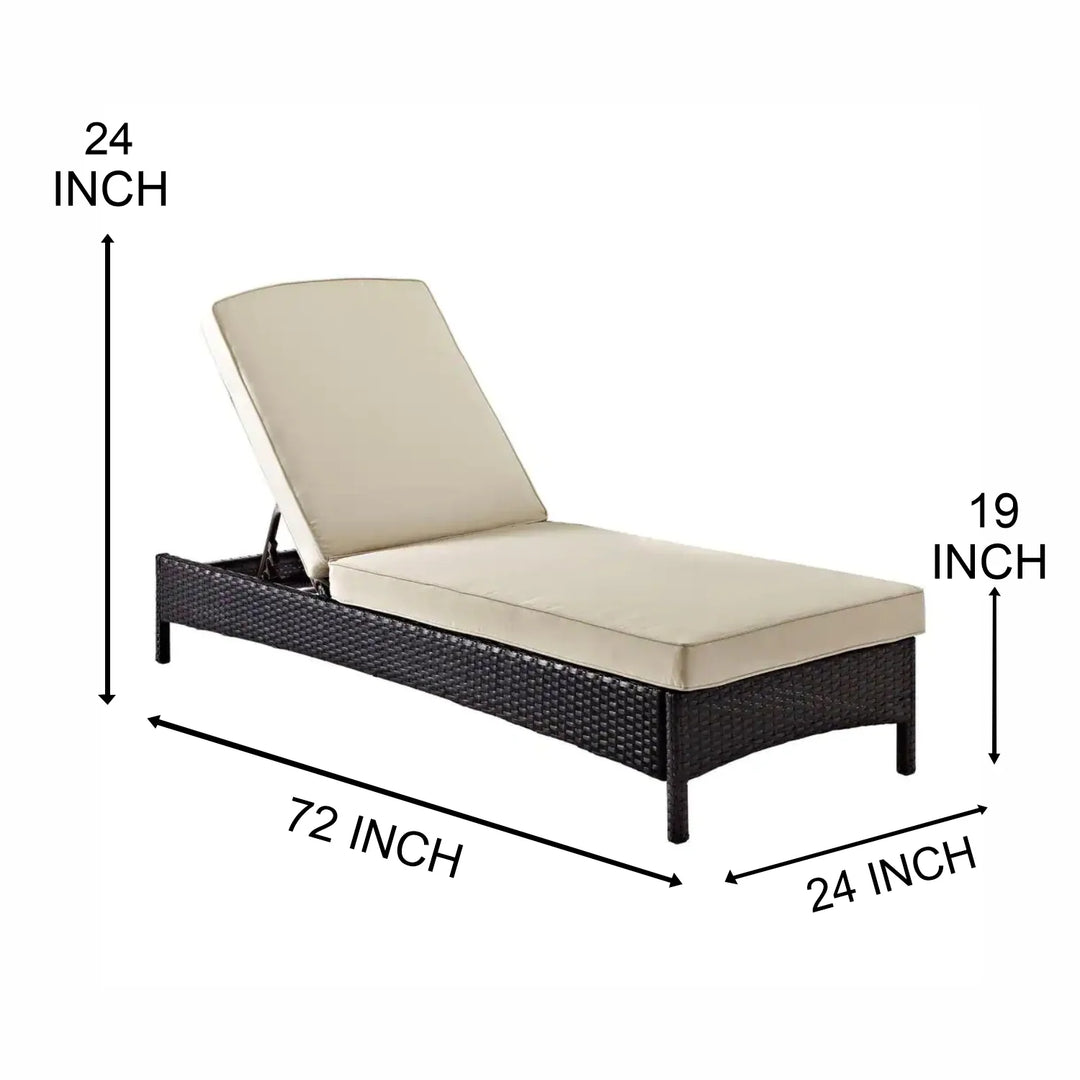 Virasat Veny Outdoor Swimming Poolside Lounger (Dark Brown)