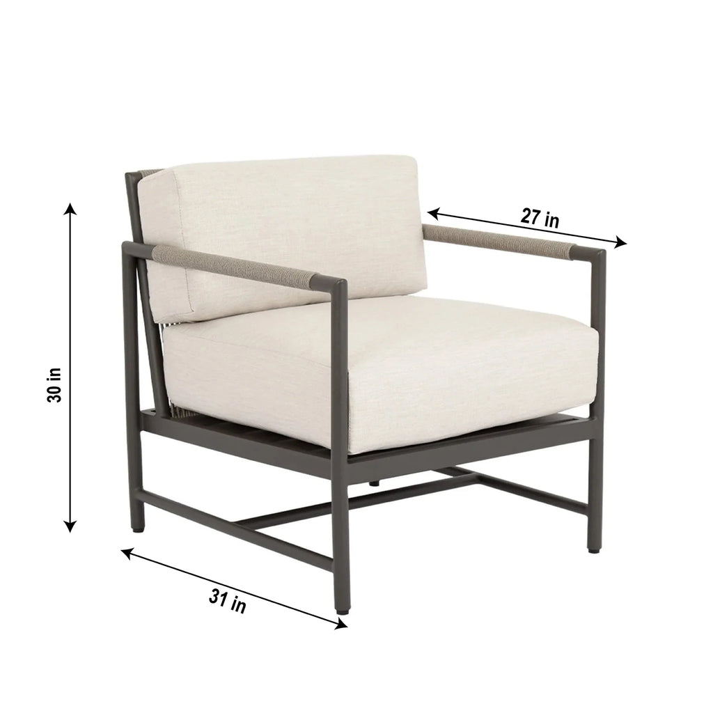Virasat Outdoor Patio Seating Set 2 Chairs and 1 Table Set (Grey) Braided & Rope-VIRASAT FURNITURE & FURNISHING