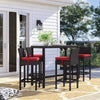 Virasat Outdoor Patio Bar Sets 4 Chairs and 1 Table (Dark Brown)-VIRASAT FURNITURE & FURNISHING
