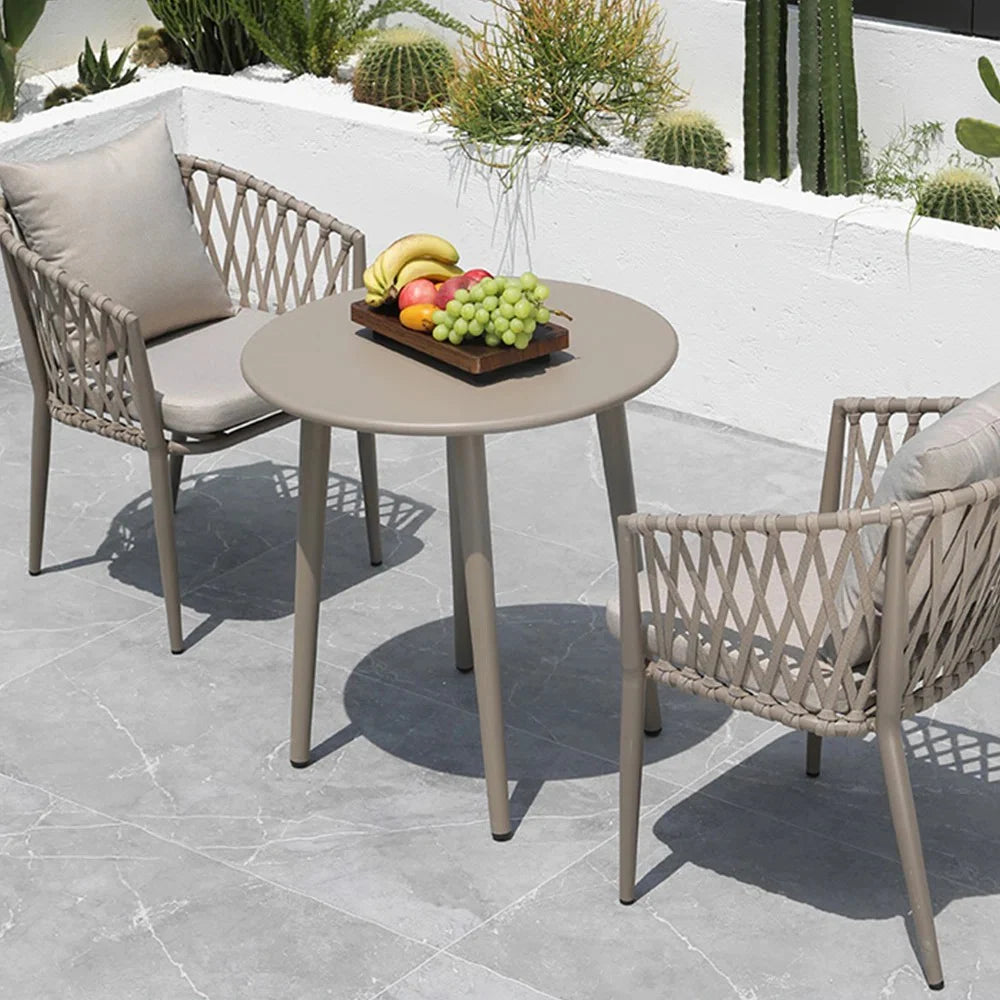 VIRASAT FURNITURE AYLA OUTDOOR PATIO SEATING SET 2 CHAIRS AND 1 TABLE SET (BEIGE)