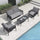Virasat Outdoor Sofa Set 2 Seater, 2 Single Seater and 1 Center Table Set (Grey) Braided & Rope-VIRASAT FURNITURE & FURNISHING