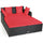 Virasat Outdoor Poolside Sunbed With Cushion Daybed (Black)-VIRASAT FURNITURE & FURNISHING