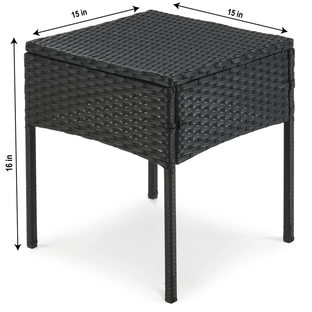 Virasat Outdoor Patio Seating Set 2 Chairs and 1 Table Set (Brown + Red)-VIRASAT FURNITURE & FURNISHING