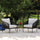 VIRASAT FURNITURE 3 Piece Outdoor Rope Bistro Set (Black & White)