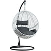 Virasat Single Seater Hanging Swing With Stand For Balcony, Garden Swing (White)-VIRASAT FURNITURE & FURNISHING
