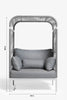 Virasat Outdoor Poolside Sunbed With Cushion Daybed (Grey) Braided &amp; Rope-VIRASAT FURNITURE & FURNISHING