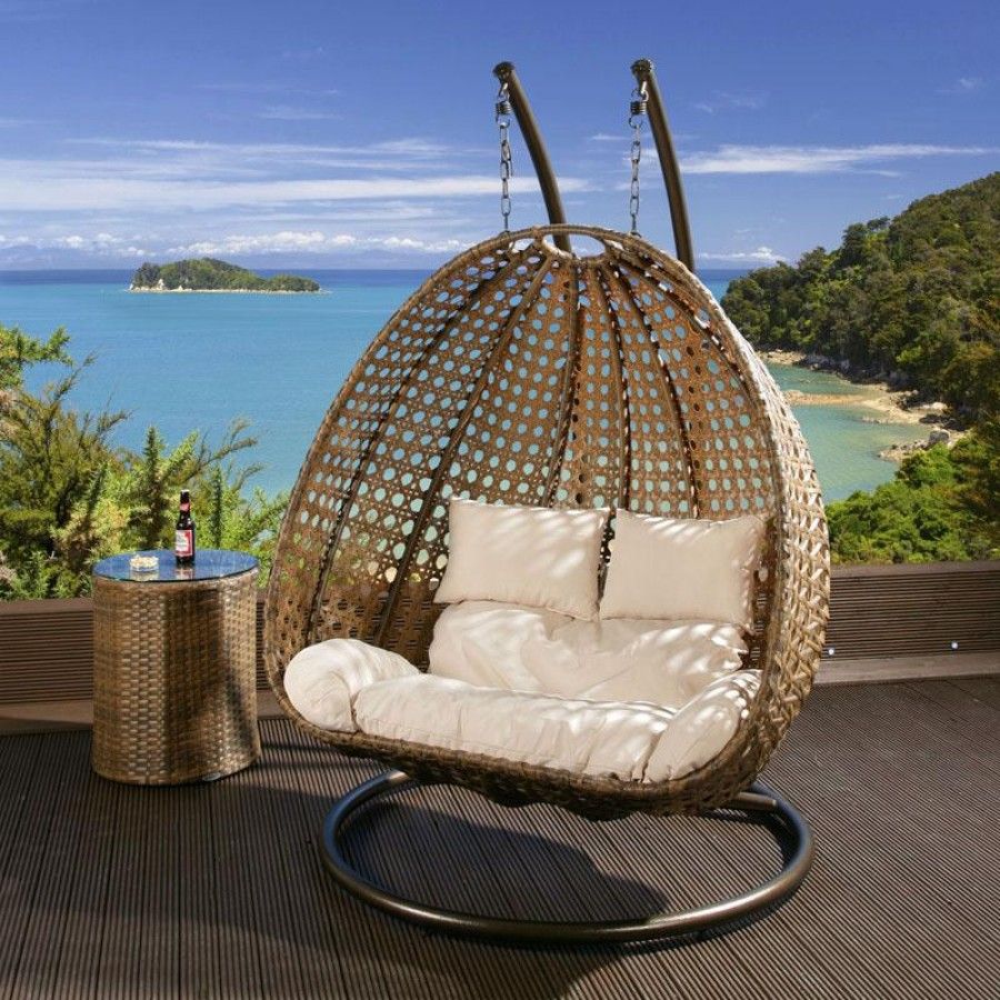 Virasat Double Seater Hanging Swing With Stand For Balcony, Garden Swing (Gold)-VIRASAT FURNITURE & FURNISHING