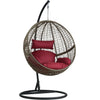 Virasat Single Seater Hanging Swing With Stand For Balcony, Garden Swing (Light Brown)-VIRASAT FURNITURE & FURNISHING