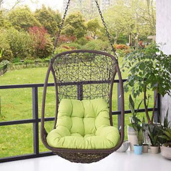 Virasat Single Seater Hanging Swing Without Stand For Balcony , Garden Swing (Dark Brown )-VIRASAT FURNITURE & FURNISHING