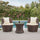 Virasat Outdoor Patio Seating Set 2 Chairs 1 Table Brown-VIRASAT FURNITURE & FURNISHING